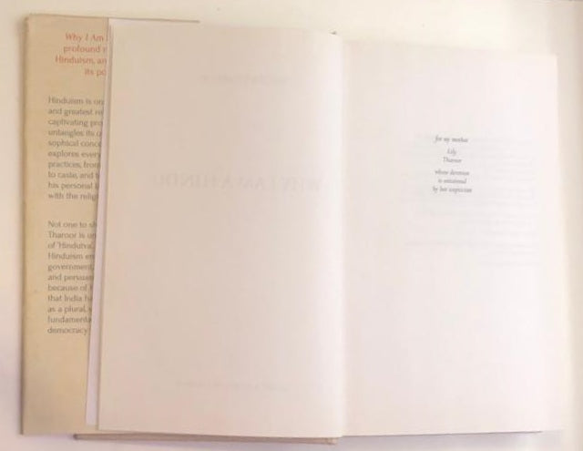 Why I am a Hindu - Shashi Tharoor (First edition)