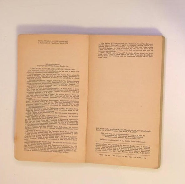 Israel, the Arabs & The Middle East - Irving Howe & Carl Gershman