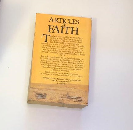 Articles of faith: An epic saga of struggle, seeking and expiation - Ronald Harwood (Rare)