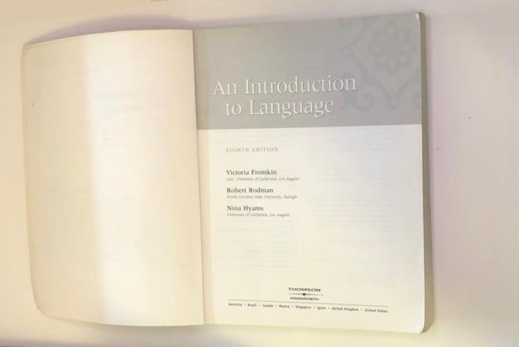 An introduction to language - Victoria Fromkin, Robert Rodman, Nina Hyams