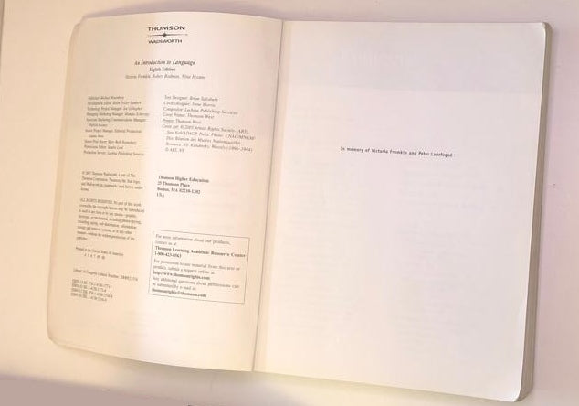 An introduction to language - Victoria Fromkin, Robert Rodman, Nina Hyams