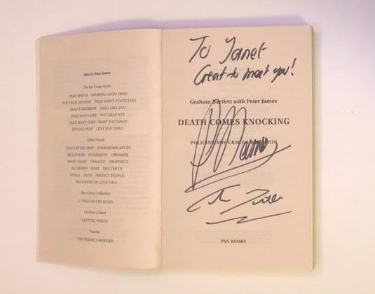 Death comes knocking: Policing Roy Grace's Brighton - Graham Bartlett with Peter James (Signed)