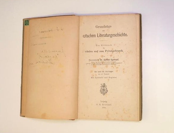 Grundzüge der literatur-geschichte - G.Egelhaar