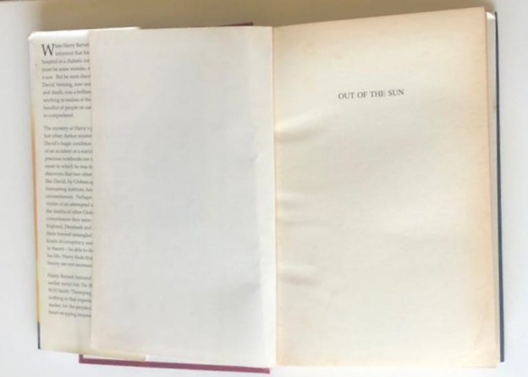 Out of the sun - Robert Goddard (First UK edition)