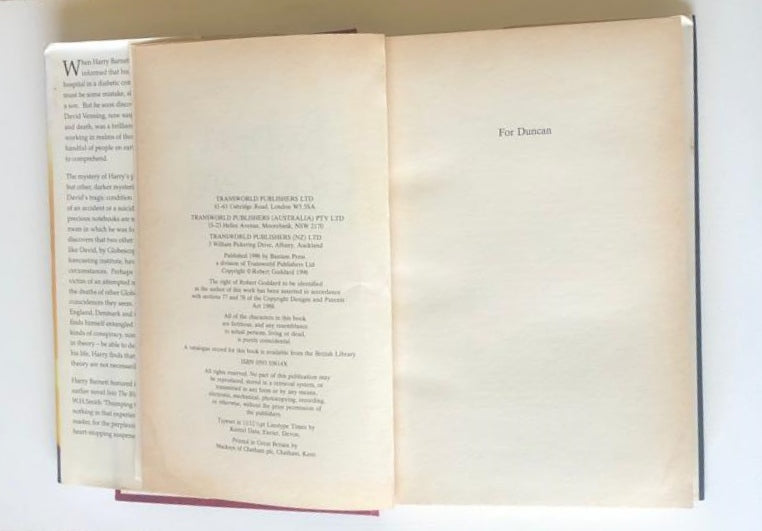 Out of the sun - Robert Goddard (First UK edition)