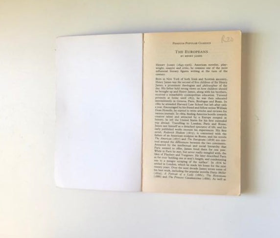 The Europeans - Henry James