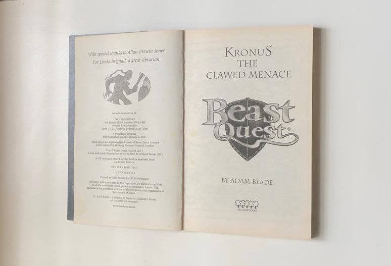 Kronus the clawed menace - Adam Blade (Beast Quest #47; The Pirate King Series)