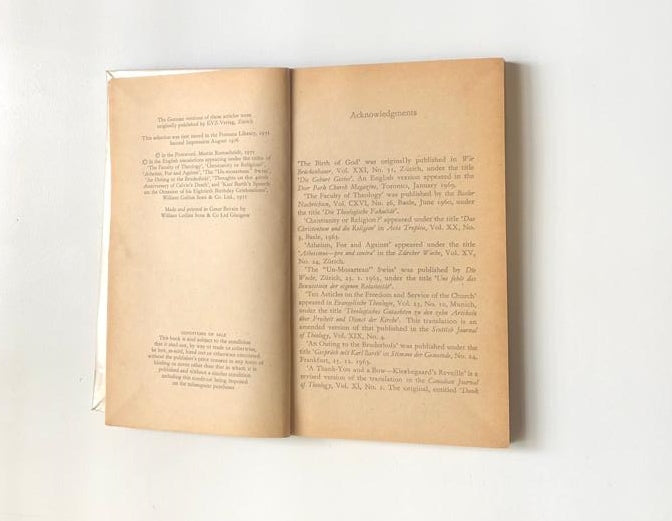 Fragments grave and gray - Karl Barth
