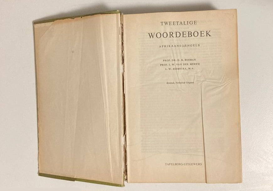 Tweetalige woordeboek - Prof. dr. D.B. Bosman, Prof. I.W. van der Merwe en Dr. L.W. Hiemstra