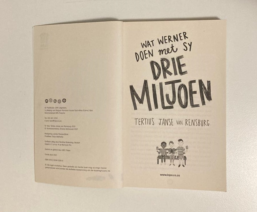 Wat Werner doen met sy drie miljoen - Tertius Janse van Rensburg (First edition)