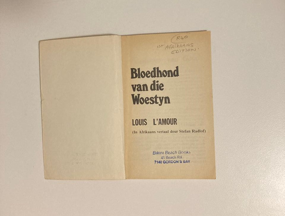 Bloedhond van die woestyn - Louis L'Amour