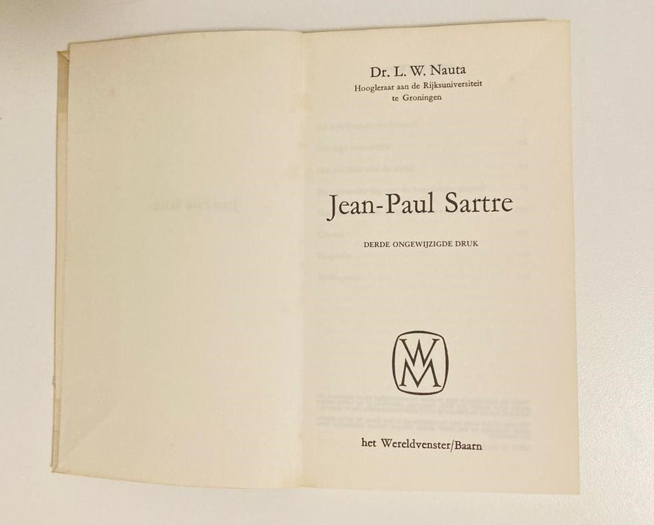 Sartre - dr. L.W. Nauta
