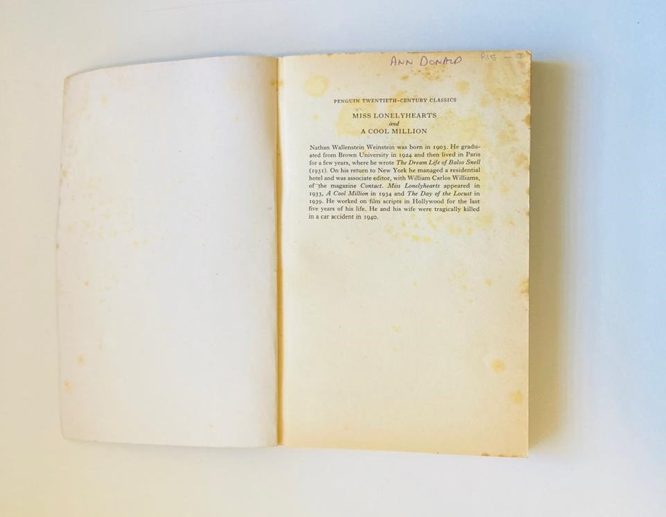 Miss Lonelyhearts and a cool million - Nathanael West