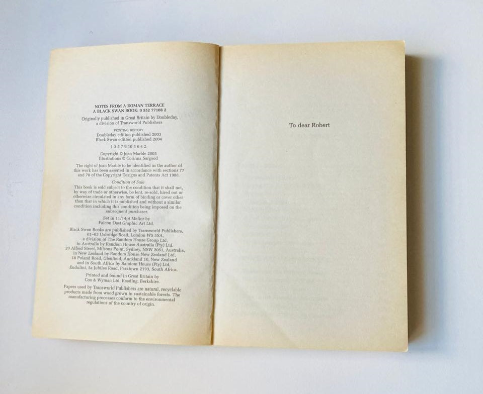 Notes from a Roman terrace - Joan Marble