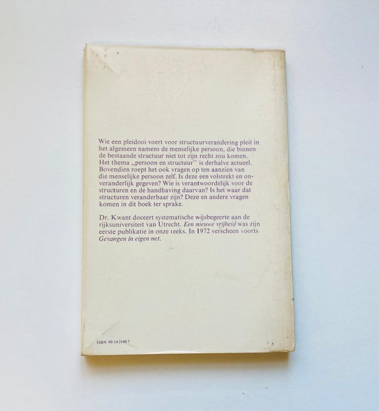 Persoon en structuur - Dr. R.C. Kwant