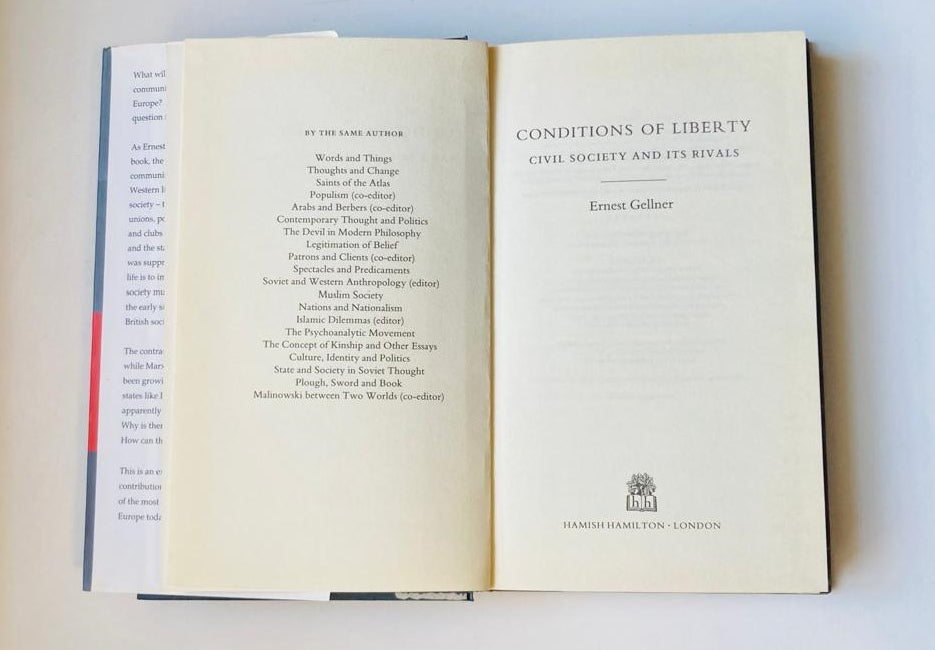 Conditions of liberty: Civil society and its rivals - Ernest Gellner