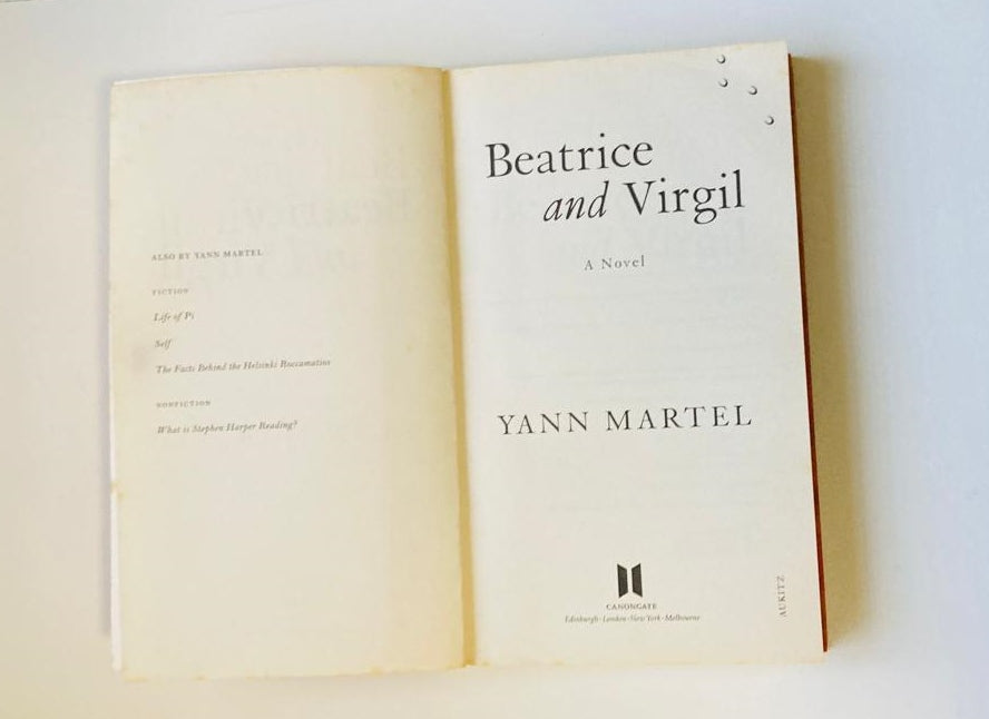 Beatrice and Virgil - Yann Martel
