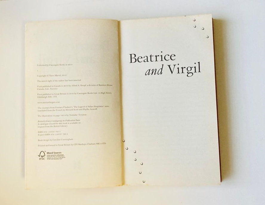 Beatrice and Virgil - Yann Martel