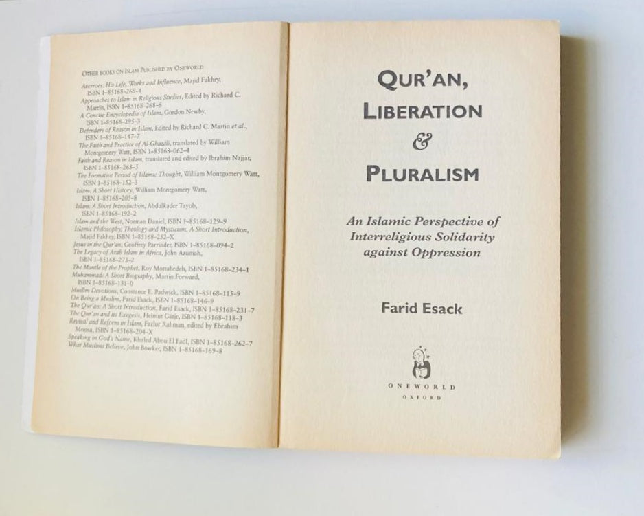 Qur'an liberation & pluralism: An Islamic perspective of interreligious solidarity against oppression - Farid Esack