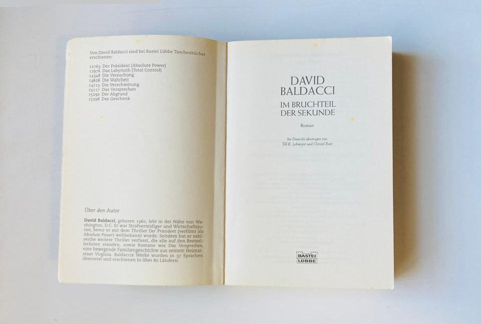 Im bruchteil der sekunde - David Baldacci