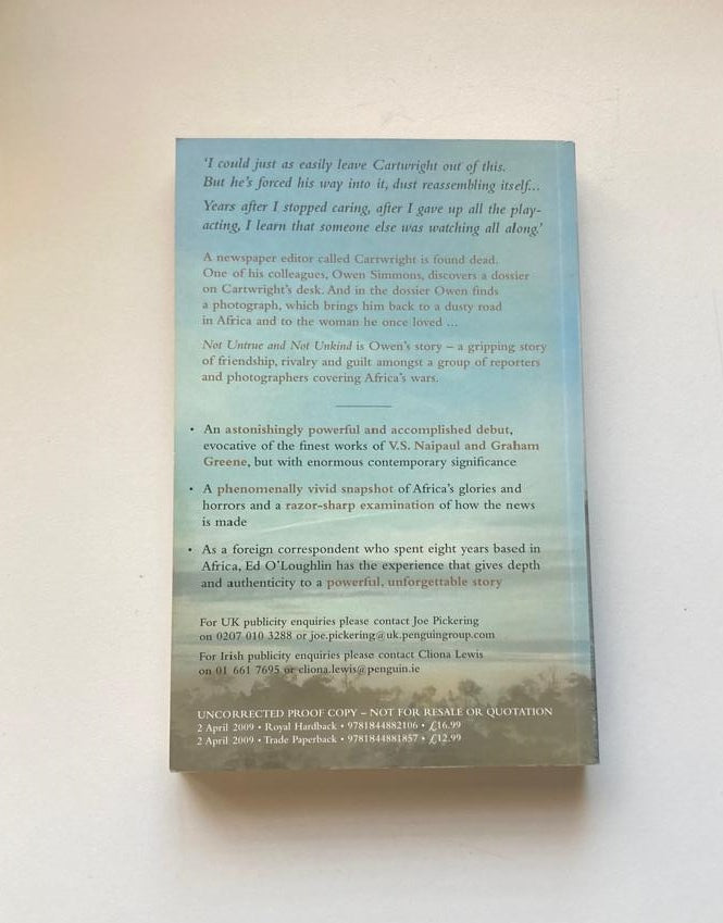 Not untrue & not unkind - Ed O'Loughlin