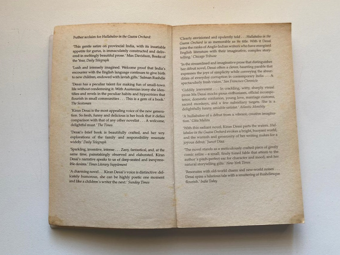 Hullaboo  in the guava orchard - Kiran Desai