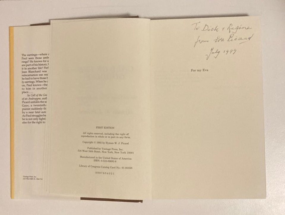 Call of the goddess: Seven lives of an Androgyne - Hymen W.J. Picard (Rare)