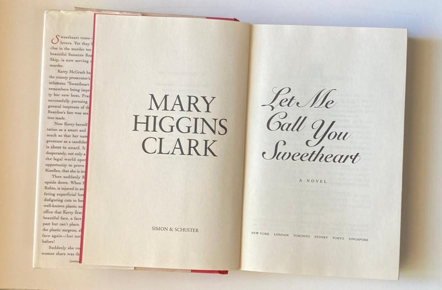 Let me call you sweetheart - Mary Higgins Clark (First edition)