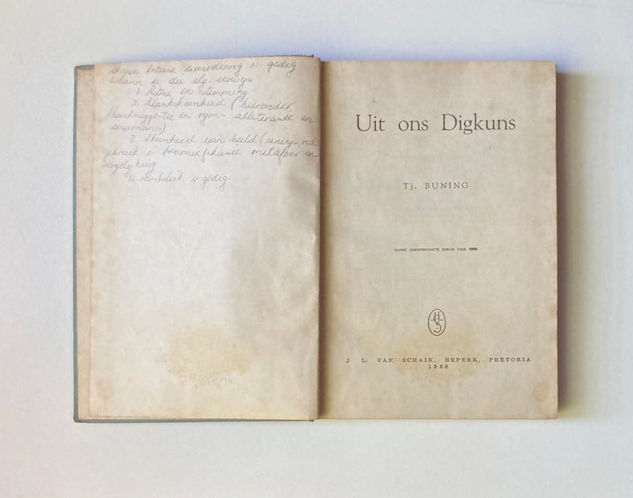 Uit ons digkuns - T.J. Buning