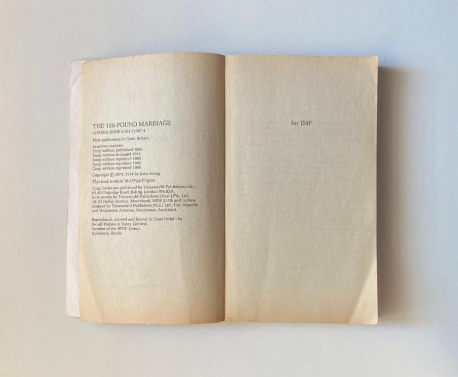 The 158-pound marriage - John Irving