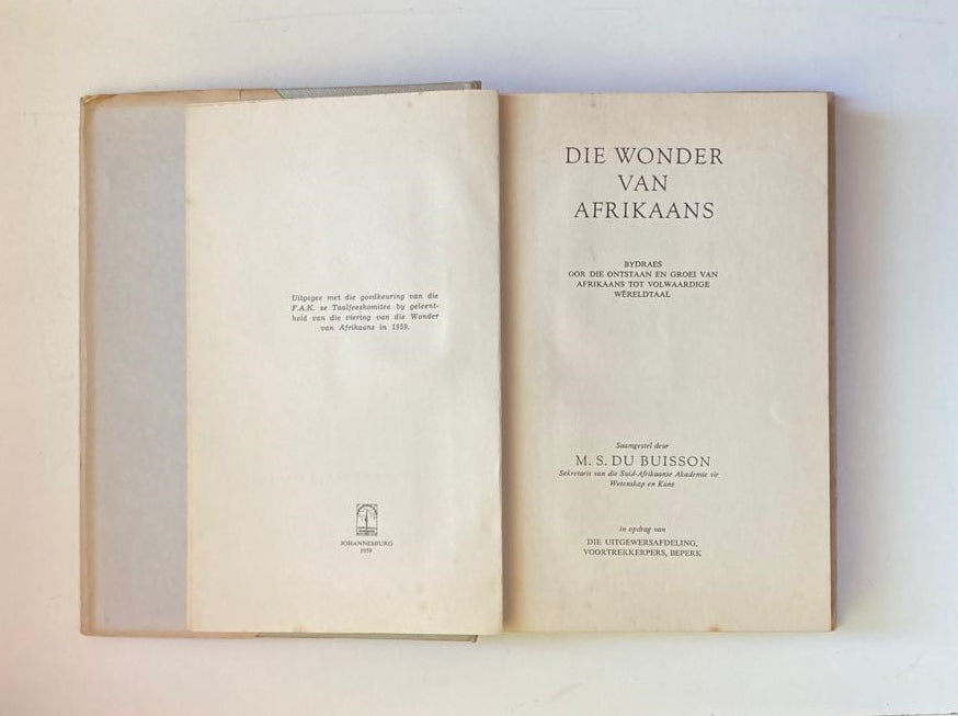 Die wonder van Afrikaans - M.S. du Buisson