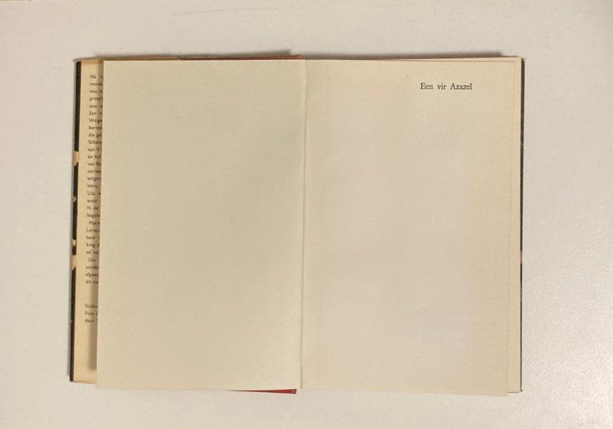 Een vir Azazel - Etienne Leroux (First edition)