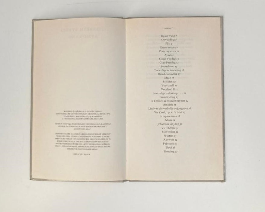 Rymdwang - Elisabeth Eybers (First edition)