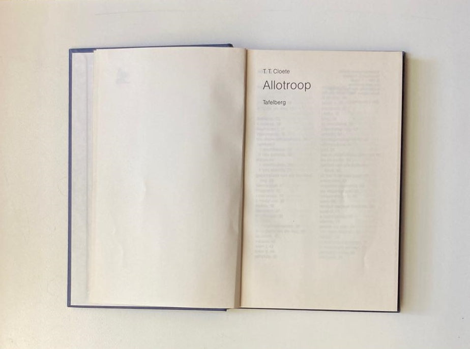 Allotroop - T.T. Cloete (First edition)