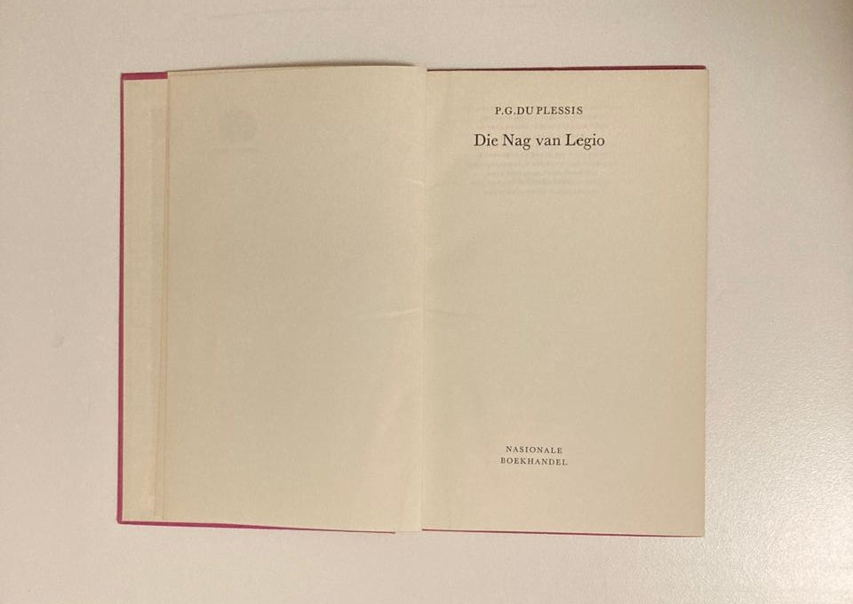 Die nag van Legio - P.G. du Plessis (First edition)