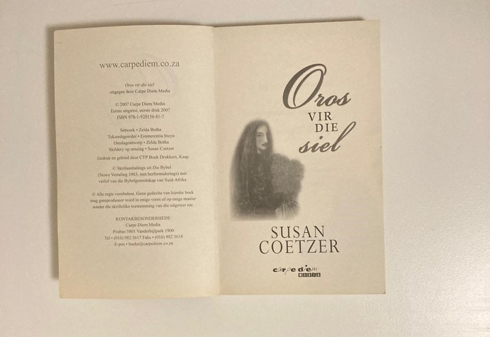 Oros vir die siel - Susan Coetzer (First edition)