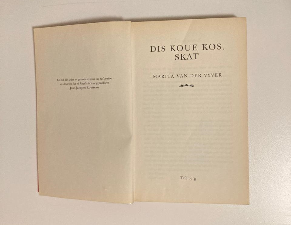 Dis koue kos, skat - Marita van der Vyver (First edition)