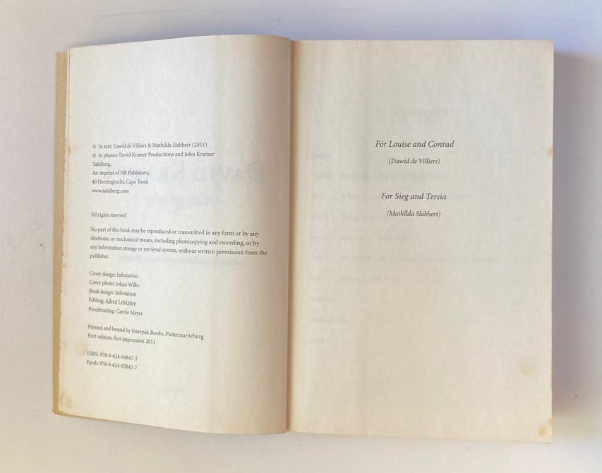 David Kramer: A biography - Dawid de Villiers & Mathilda Slabbert (First edition)