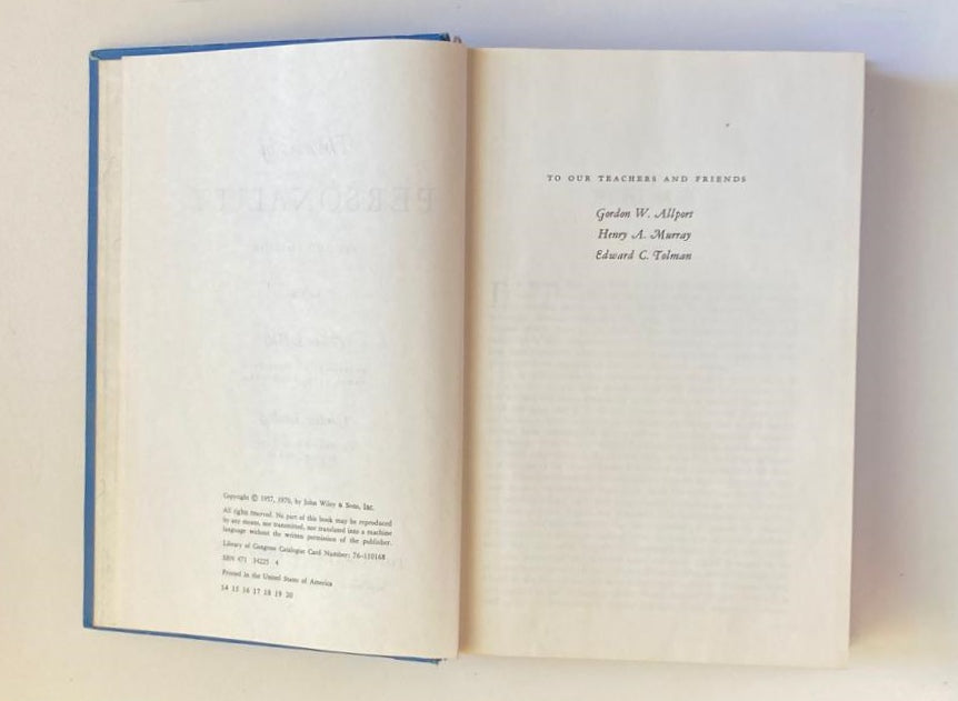 Theories of personality - Calvin S. Hall & Gardner Lindzey