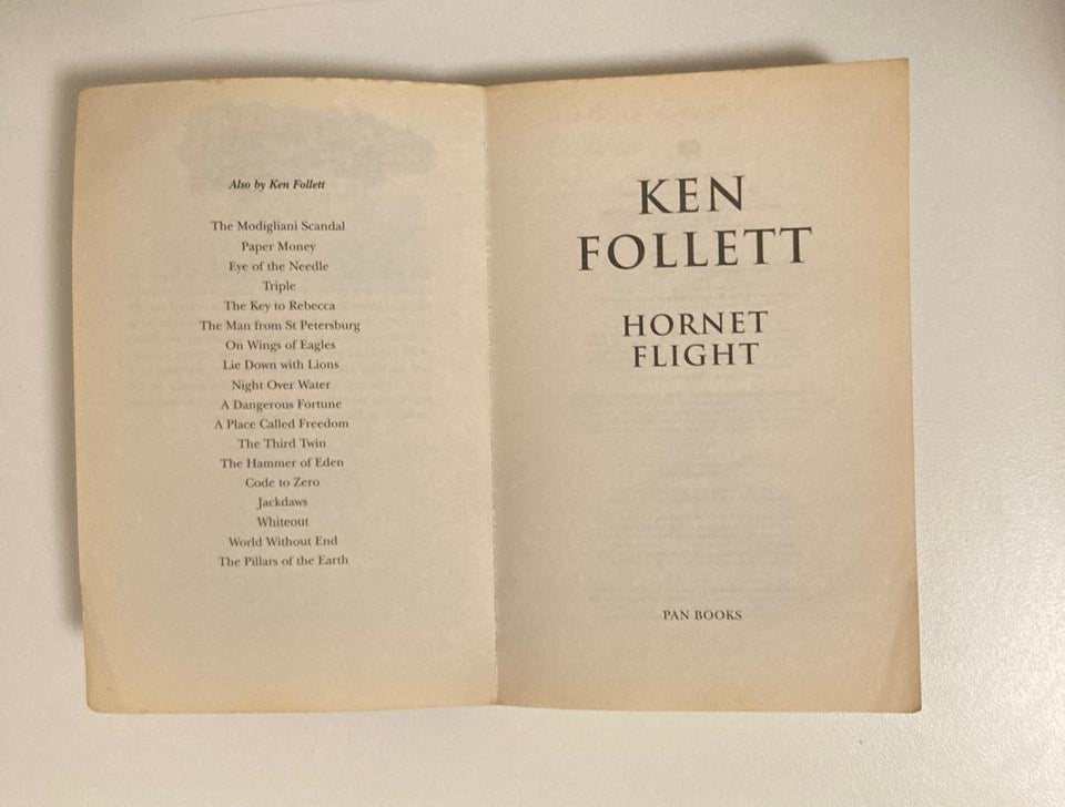 Hornet flight - Ken Follett