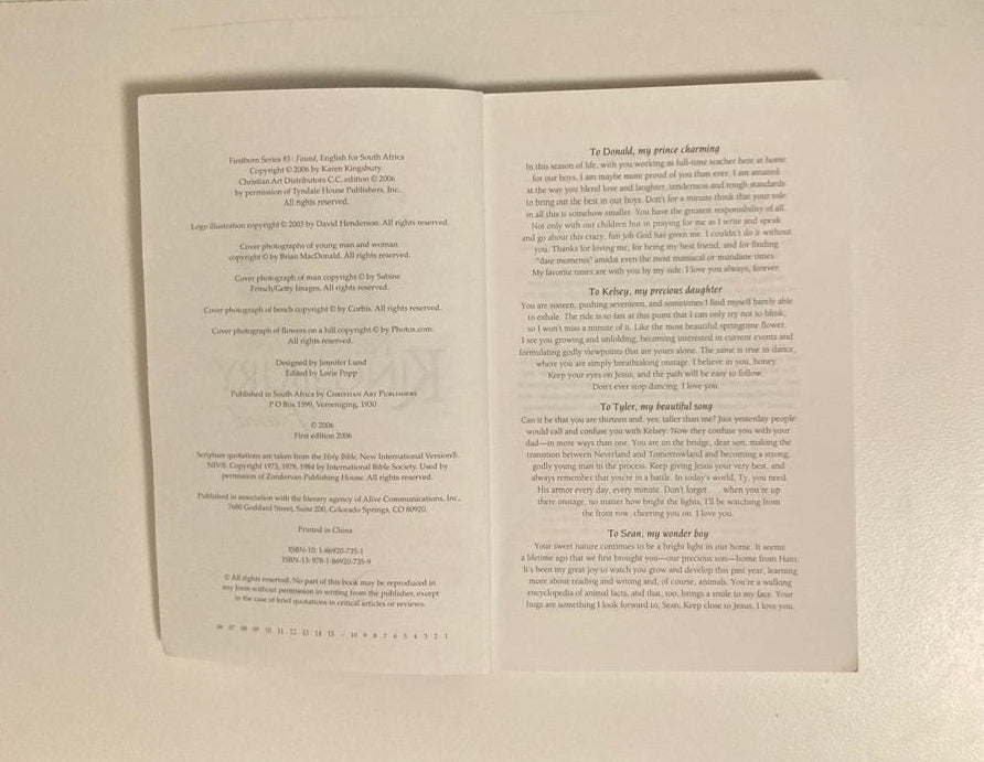 Found - Karen Kingsbury (Firstborn #3)