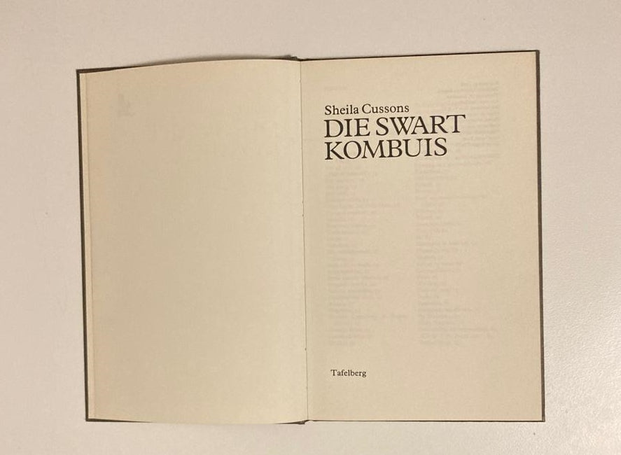 Die swart kombuis - Sheila Cussons (First edition)