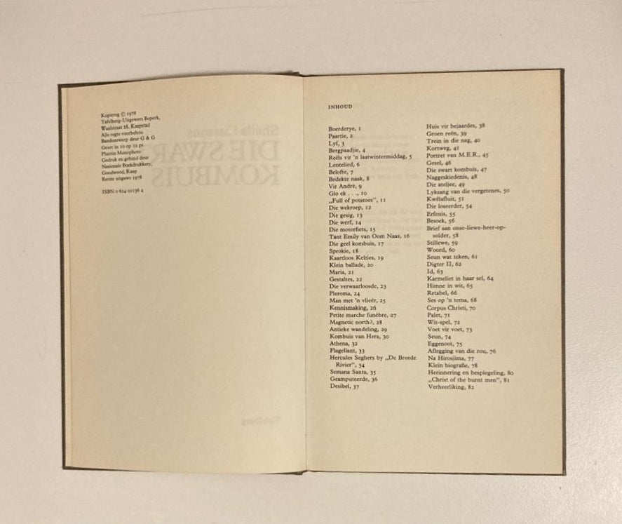 Die swart kombuis - Sheila Cussons (First edition)