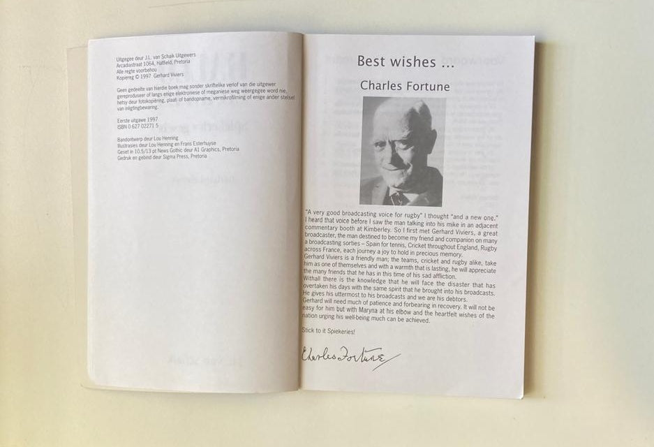 Hallo Charles: Spiekeries gesels - Gerhard Viviers (Signed; First edition)