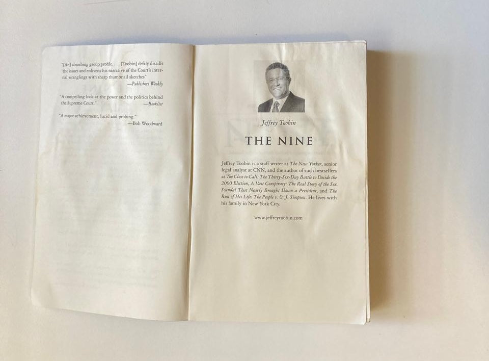 The nine: Inside the secret world of the supreme court - Jeffrey Toobin