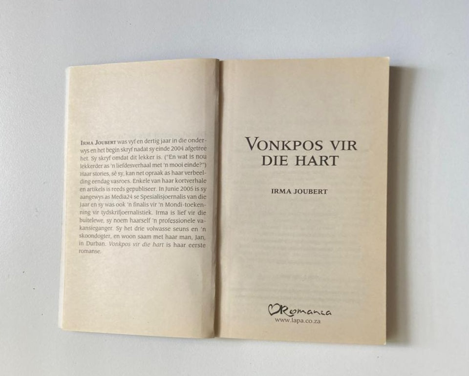 Vonkpos vir die hart - Irma Joubert (First edition)