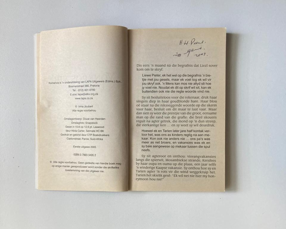 Vonkpos vir die hart - Irma Joubert (First edition)