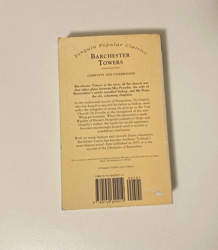 Barchester towers - Anthony Trollope (Chronicles of Barsetshire #2)