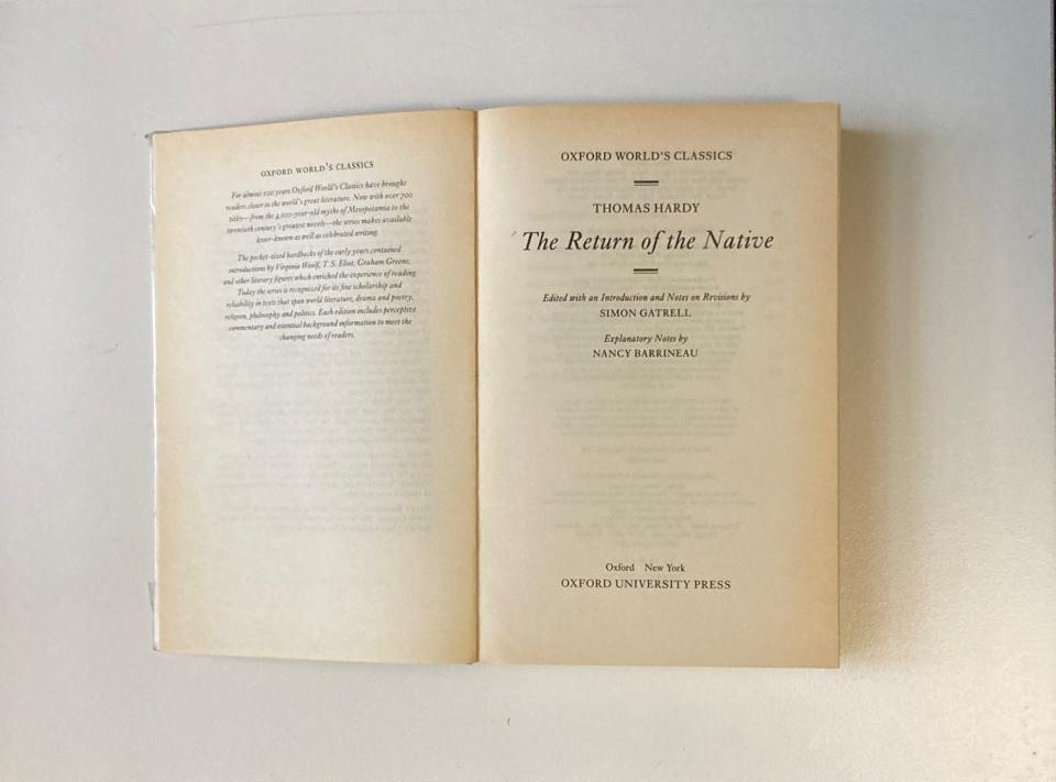 The return of the native - Thomas Hardy