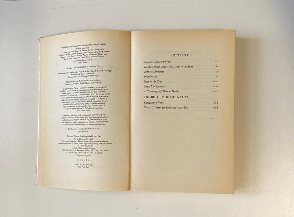 The return of the native - Thomas Hardy